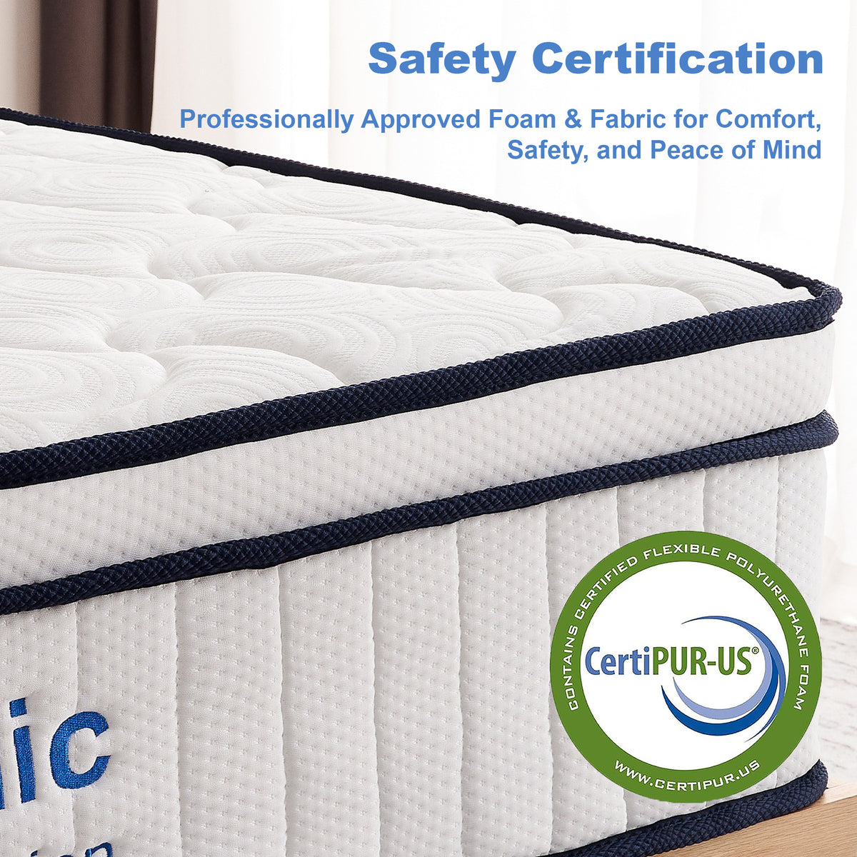 Anthony & Home memory foam queen mattress showing plush surface and supportive design for comfortable sleep.