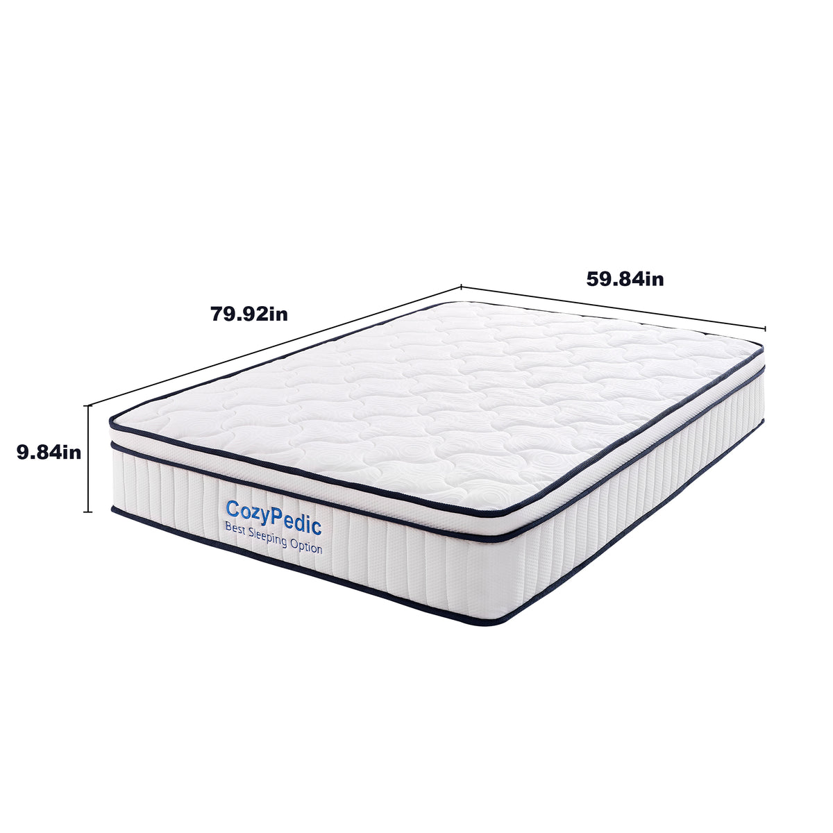 Anthony & Home memory foam queen mattress with plush surface and supportive layers, ideal for comfortable sleep.
