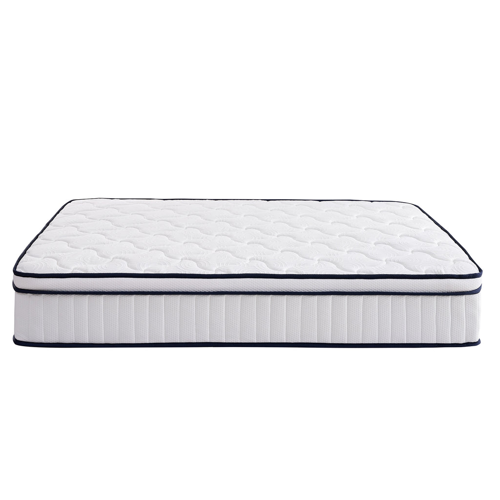 Anthony & Home memory foam queen mattress with plush surface and supportive layers, shown on a modern bedroom setup.