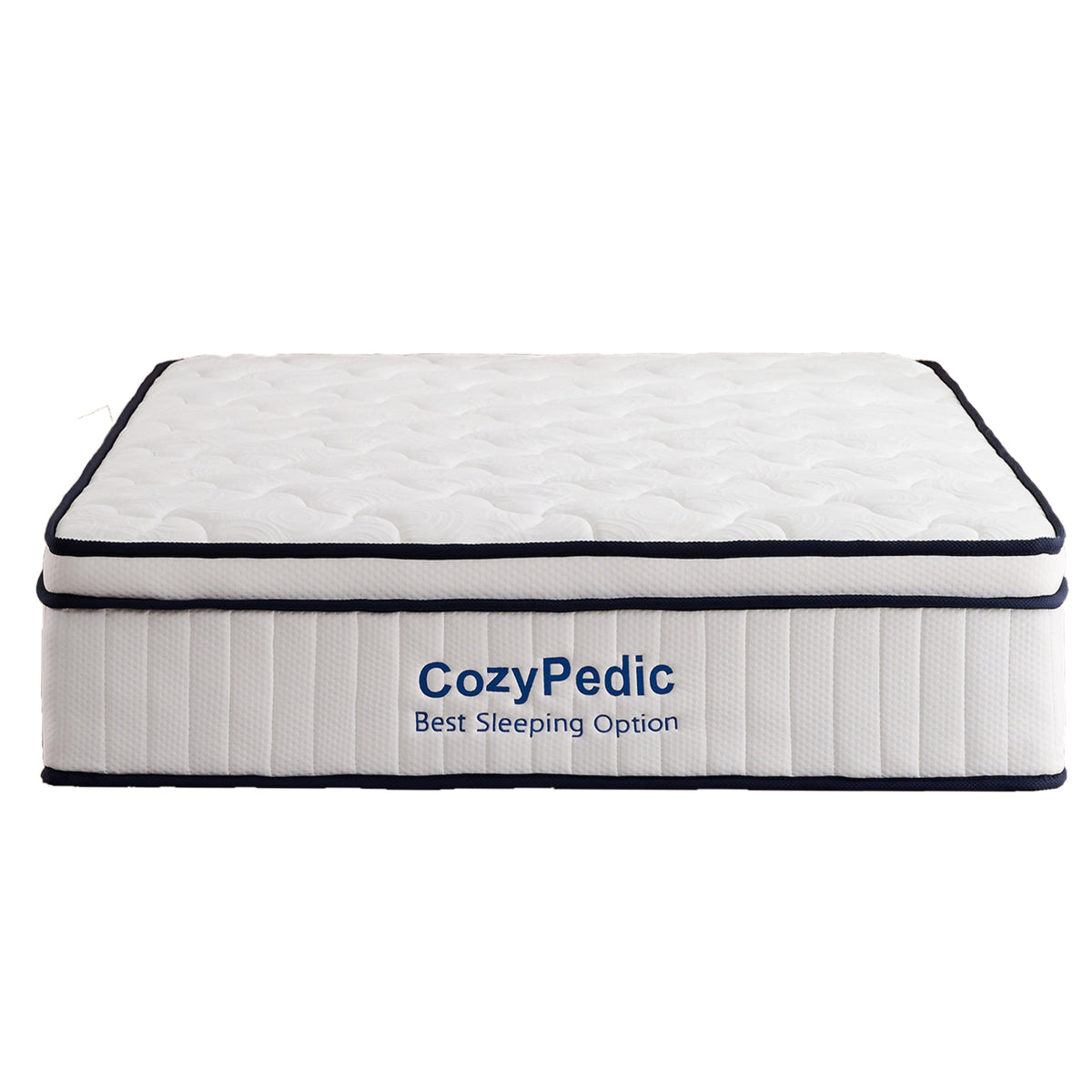 Anthony & Home memory foam queen mattress with pocket springs, showing plush top and supportive construction.