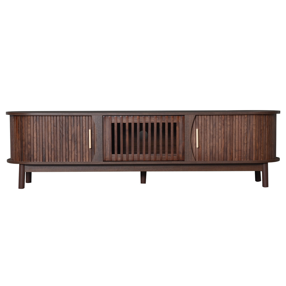 Modern farmhouse solid pine TV stand by Anthony & Home featuring a rustic design with open shelves and sturdy construction.