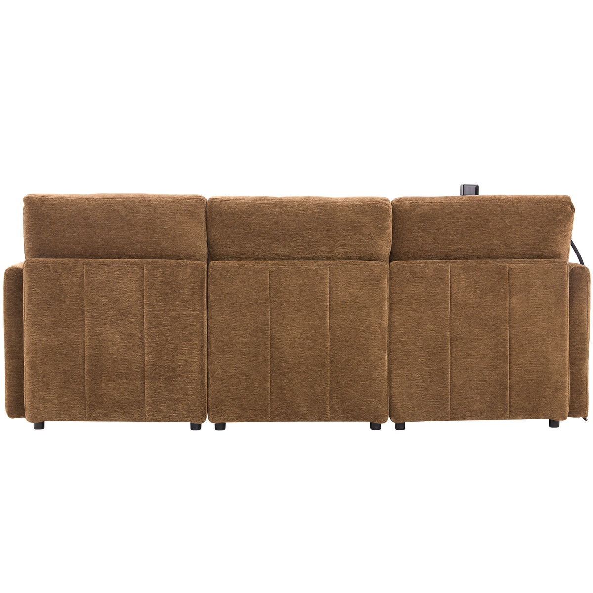 Anthony & Home Modular Sectional Sofa from Chenille Collection with a movable ottoman, limited edition signature design.