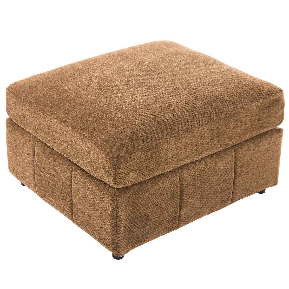Anthony & Home Modular Chenille Sectional Sofa with Movable Ottoman, showcasing plush fabric and versatile design.
