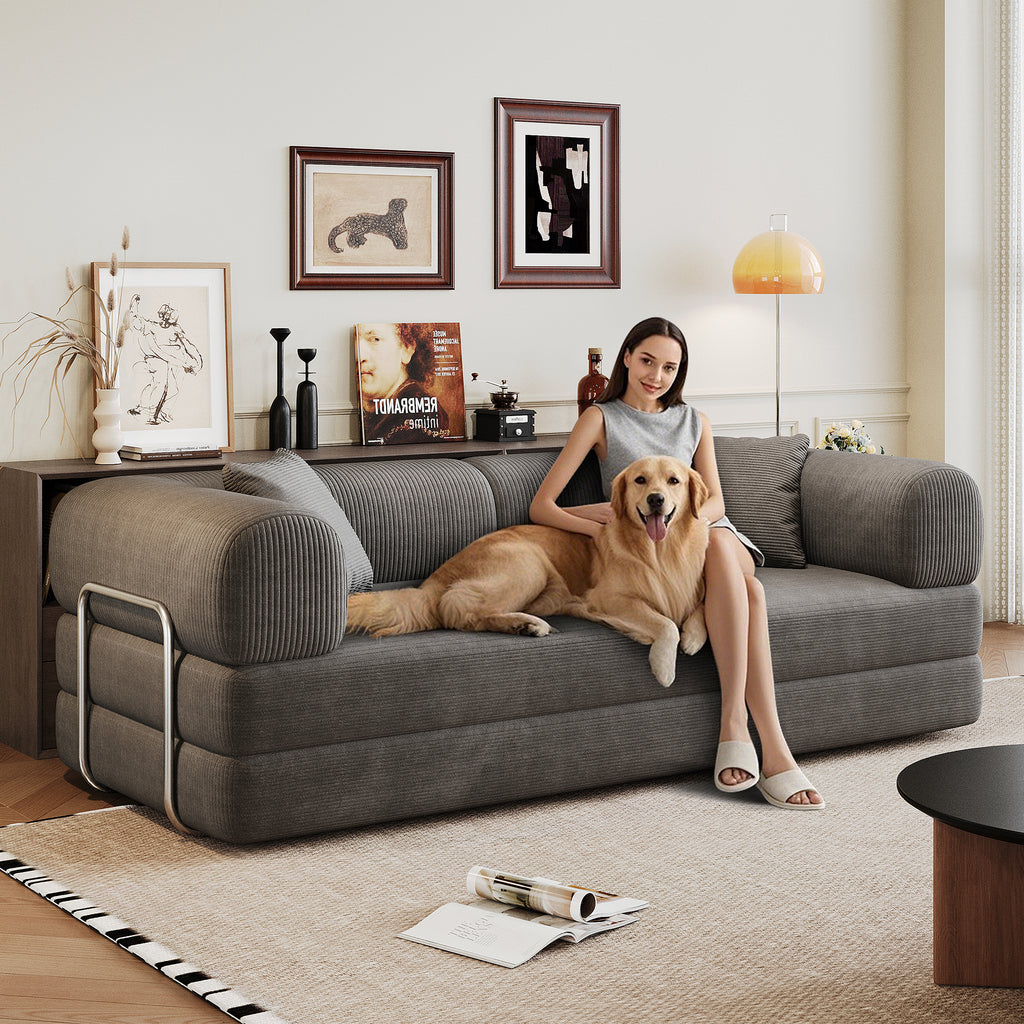 Anthony & Home Modular Sofa Bed from the Atelier Collection, featuring a modern design with plush cushions and a convertible sleeping surface.