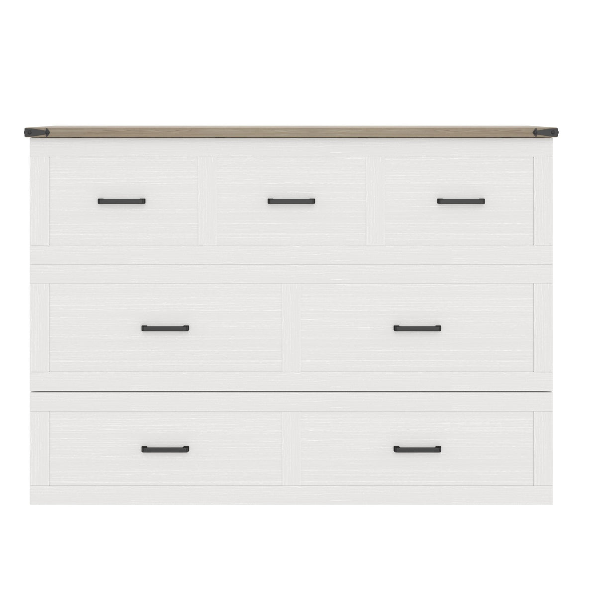 White finish Murphy bed cabinet from the Anthony & Home Elite Collection, queen size with sleek, modern design and storage features.