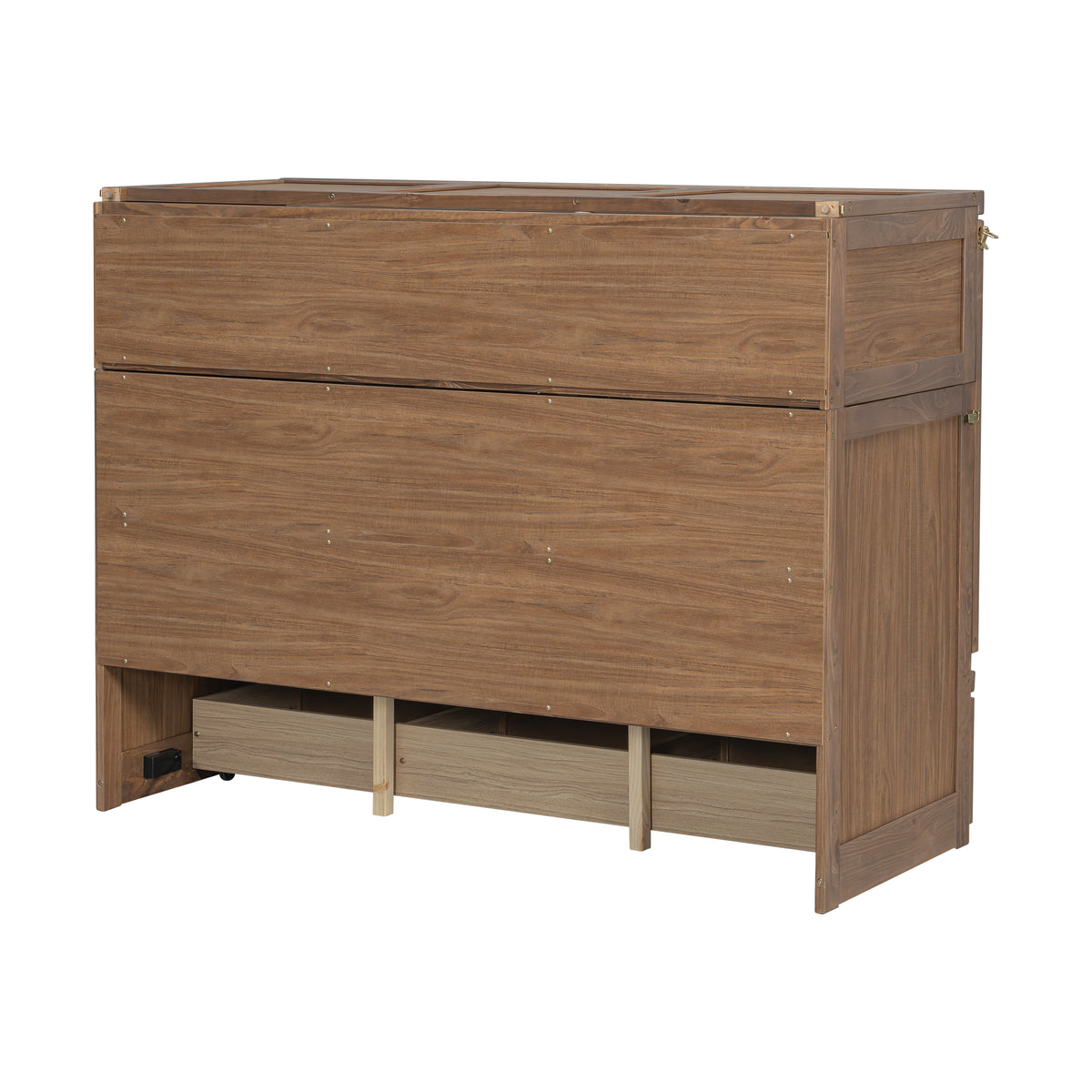 Anthony & Home Murphy Bed Studio in light walnut finish, showcasing a space-saving foldable bed with a sleek wooden design.