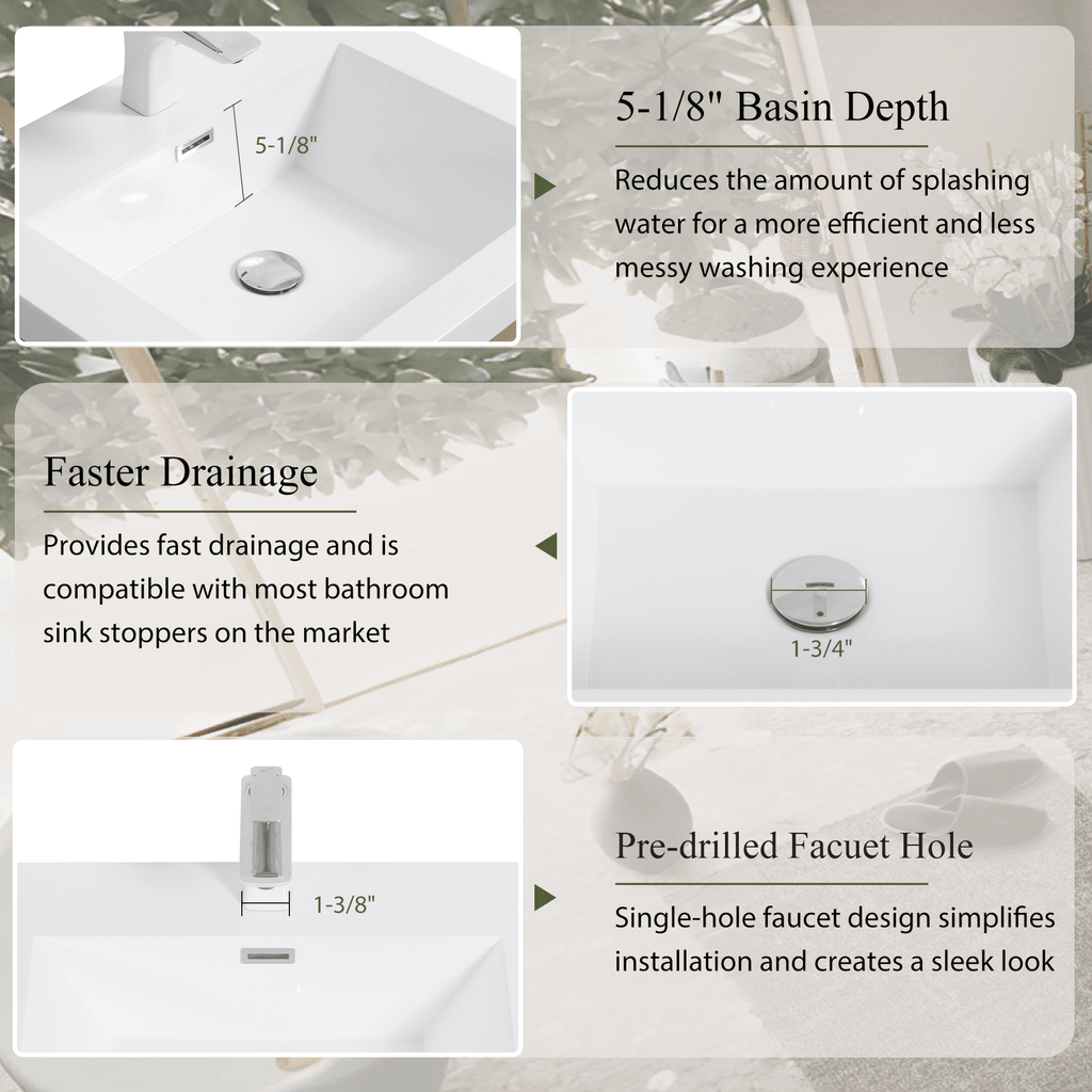 Natural oak wall-mounted vanity with stone resin countertop, featuring sleek design and modern bathroom storage by Anthony & Home