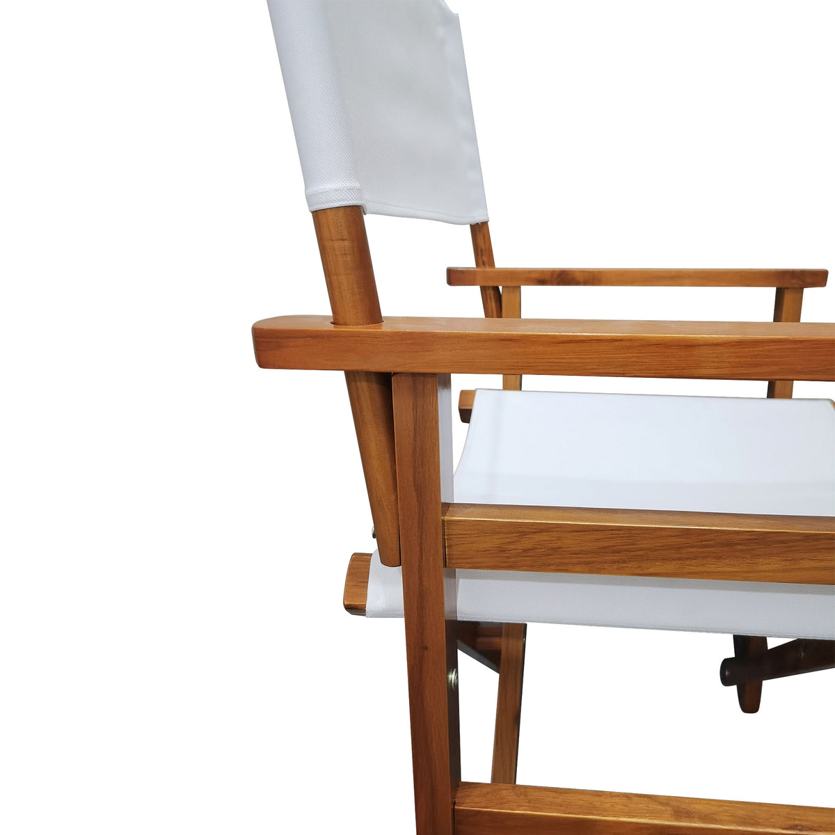 Natural Populus Wood Director Chair Set by Anthony & Home featuring sturdy wood frames and fabric seats in a studio setting.