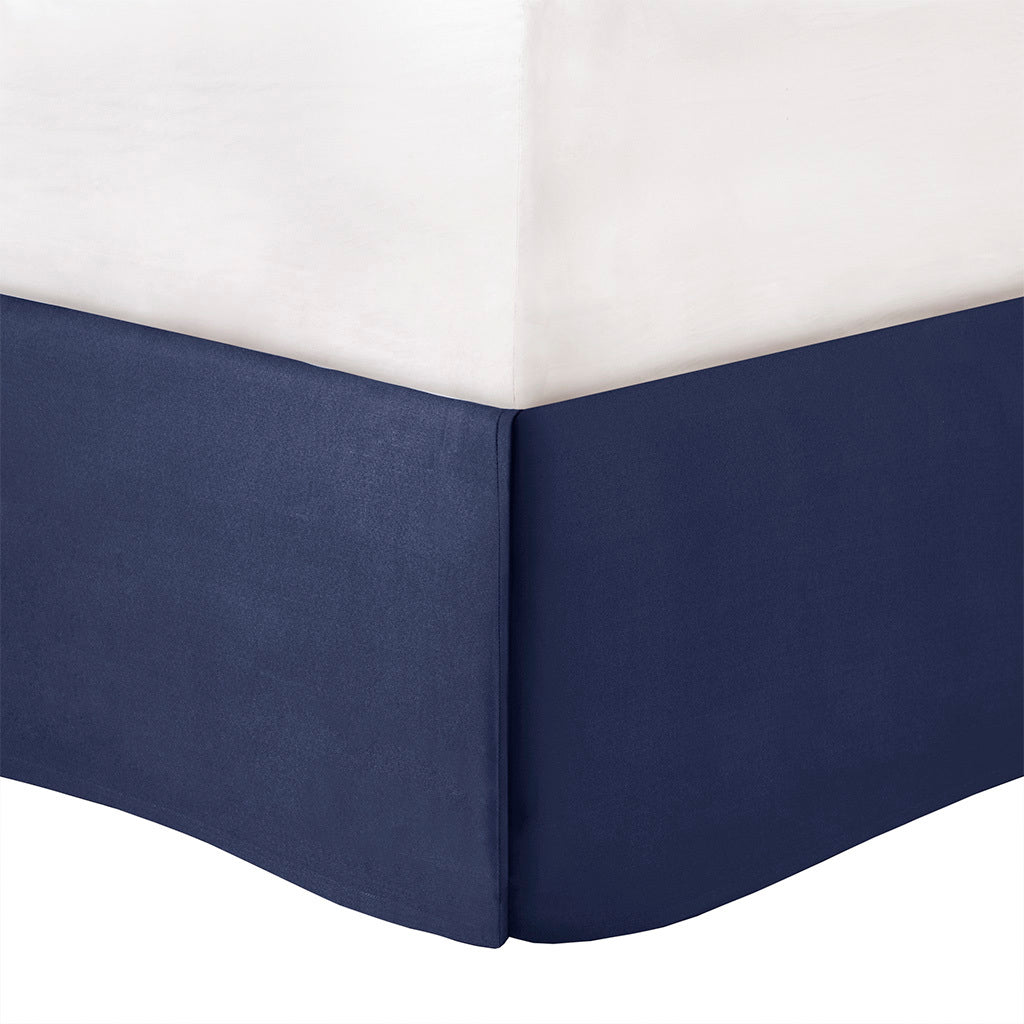 Navy Twin XL brushed microfiber comforter set by Anthony & Home, showing a cozy, soft bedding arrangement with matching pillowcases.