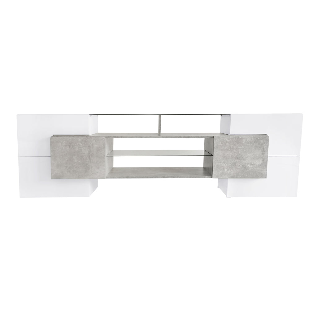 High gloss black On Trend Elite TV stand by Anthony & Home with sleek modern design and ample storage space.