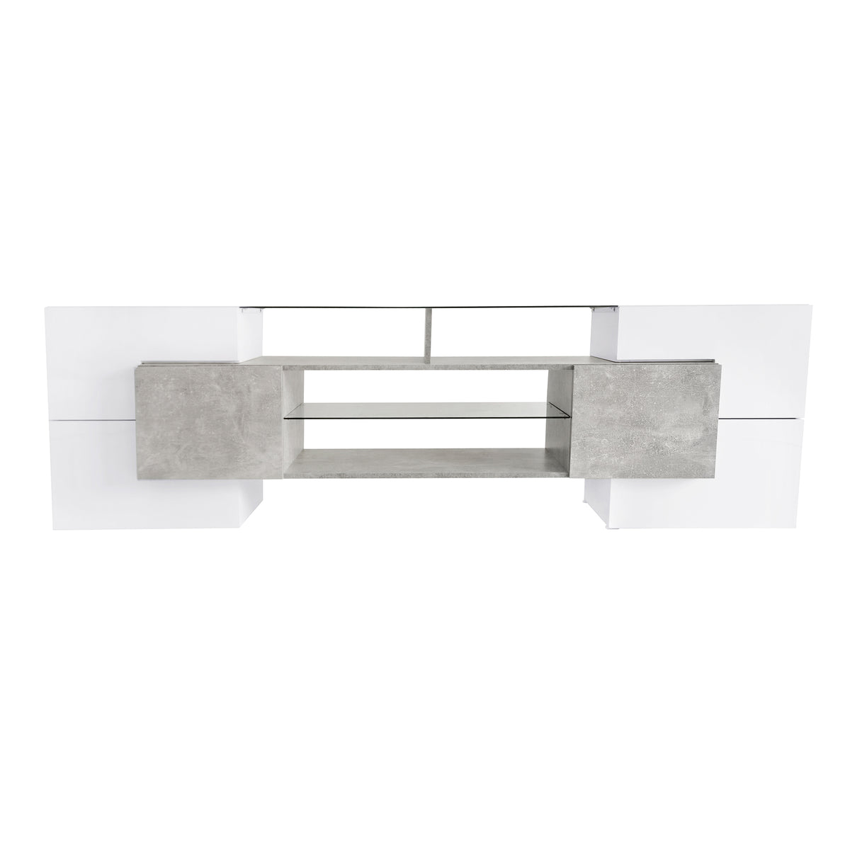 High gloss black On Trend Elite TV stand by Anthony & Home with sleek modern design and ample storage space.