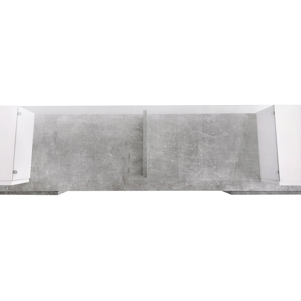 Anthony & Home On Trend Elite high gloss TV stand with sleek modern design and spacious storage compartments.