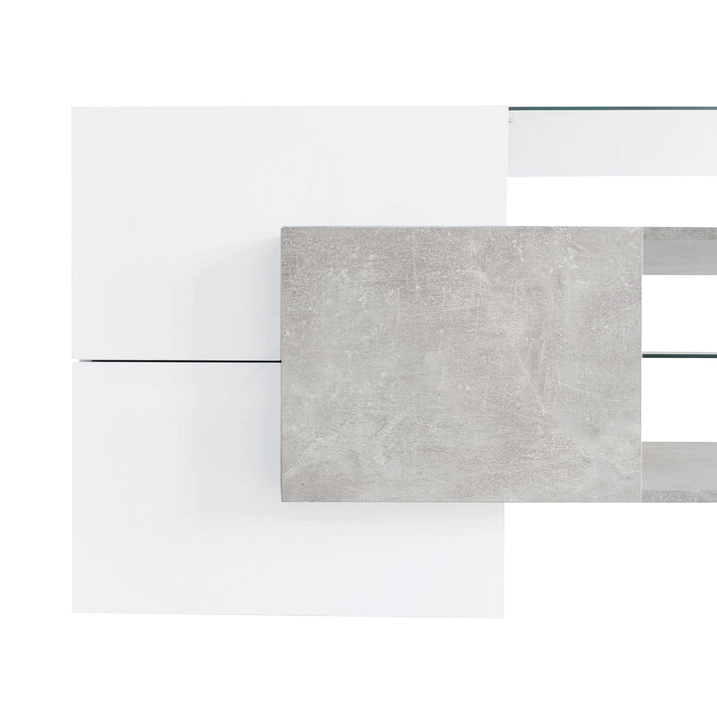 Anthony & Home On Trend Elite High Gloss TV Stand with sleek finish and modern design, perfect for contemporary living rooms.