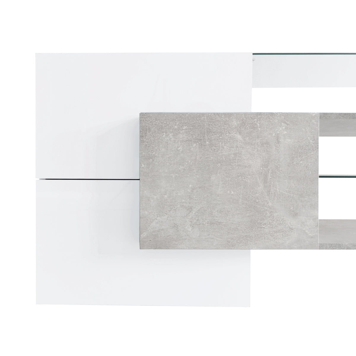 Anthony & Home On Trend Elite High Gloss TV Stand with sleek finish and modern design, perfect for contemporary living rooms.