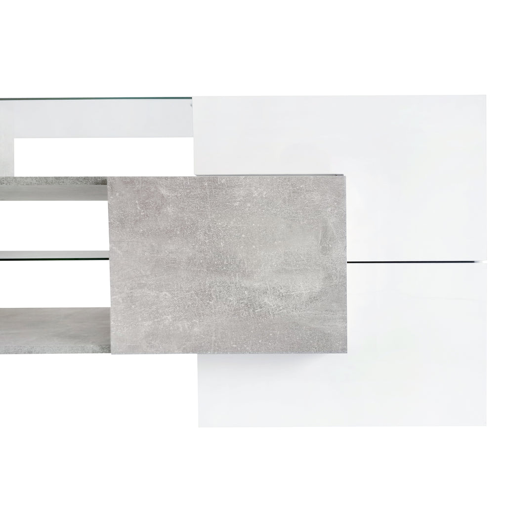 On Trend Elite high gloss TV stand by Anthony & Home, featuring sleek design and spacious storage compartments.