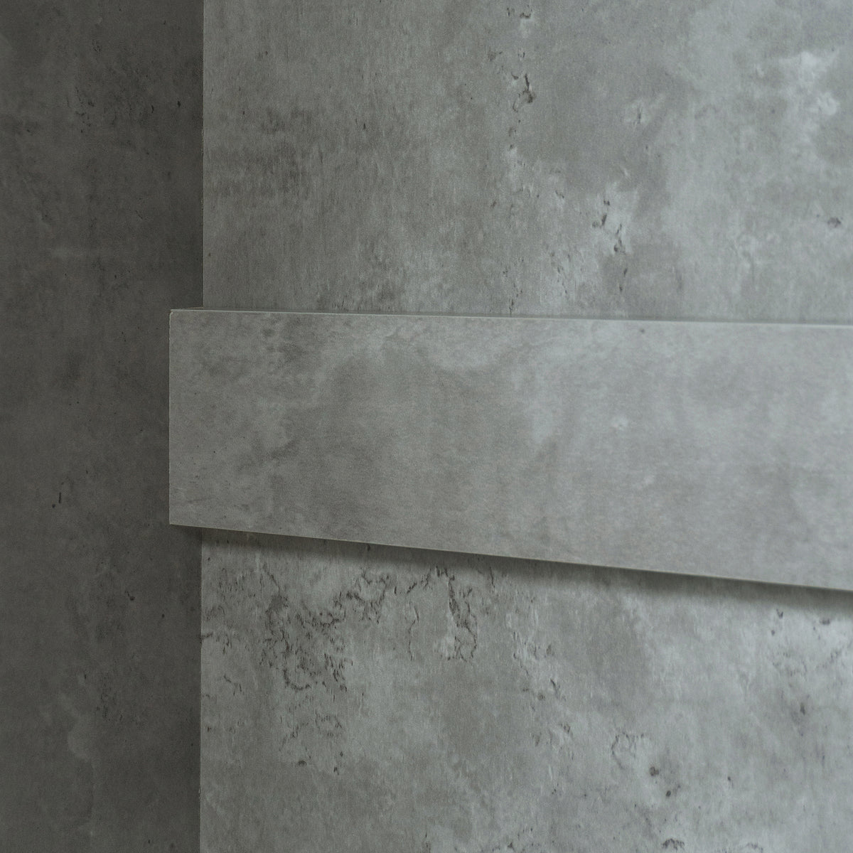 Open grey wooden wardrobe from Anthony & Home's Premier Collection featuring dual hanging rods and ample storage space.