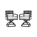 Outdoor swivel rocker set with Sunbrella cushions by Anthony & Home, featuring comfortable, stylish outdoor seating.