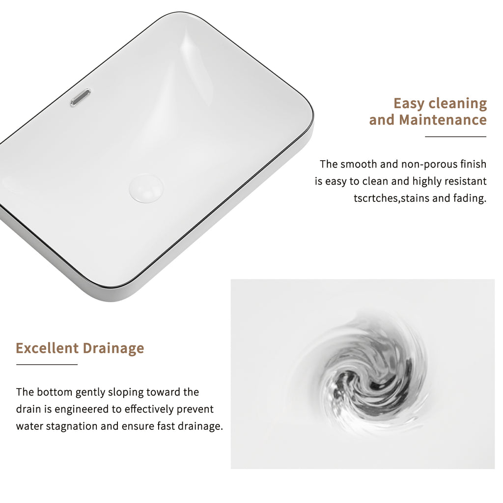 Anthony & Home porcelain undermount sink from the Atelier collection, showing smooth white ceramic surface and rounded basin shape.