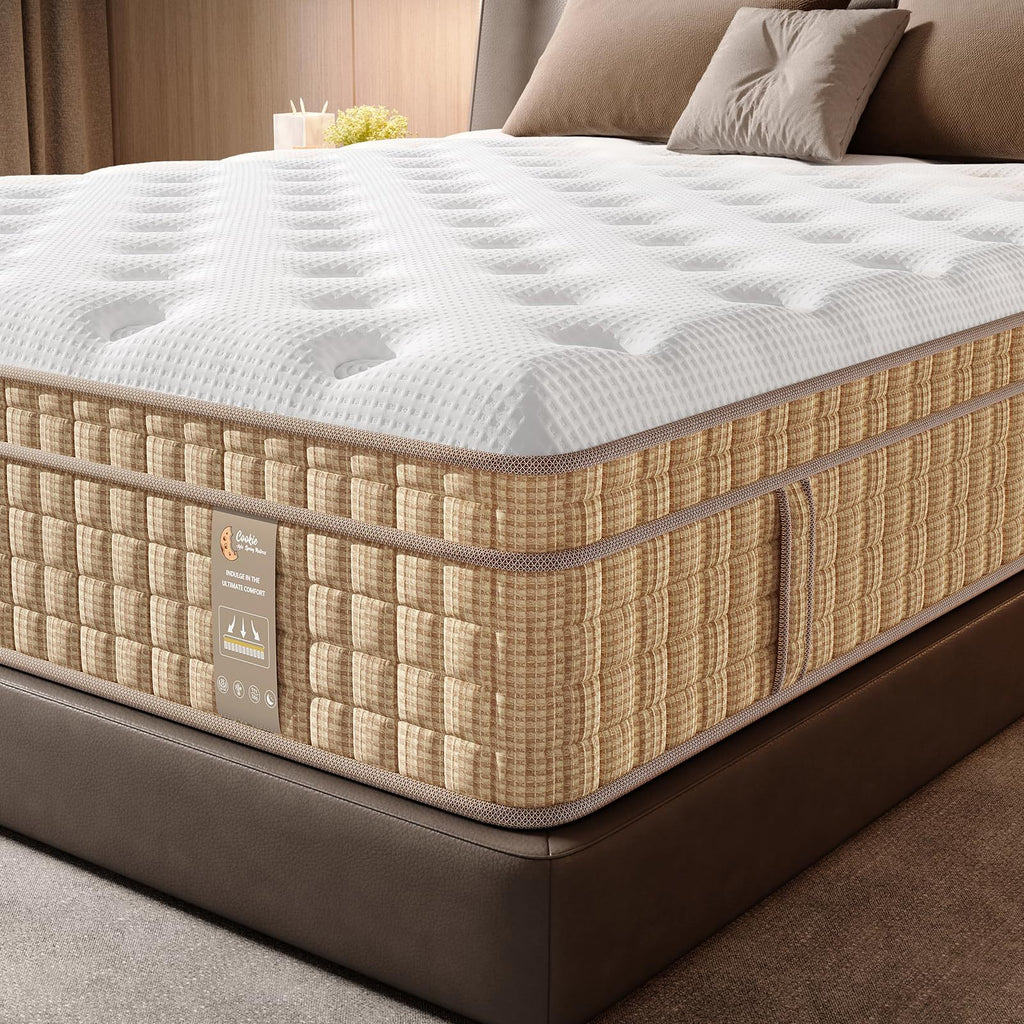 Queen hybrid mattress by Anthony & Home featuring gel memory foam and innerspring core for comfortable support.