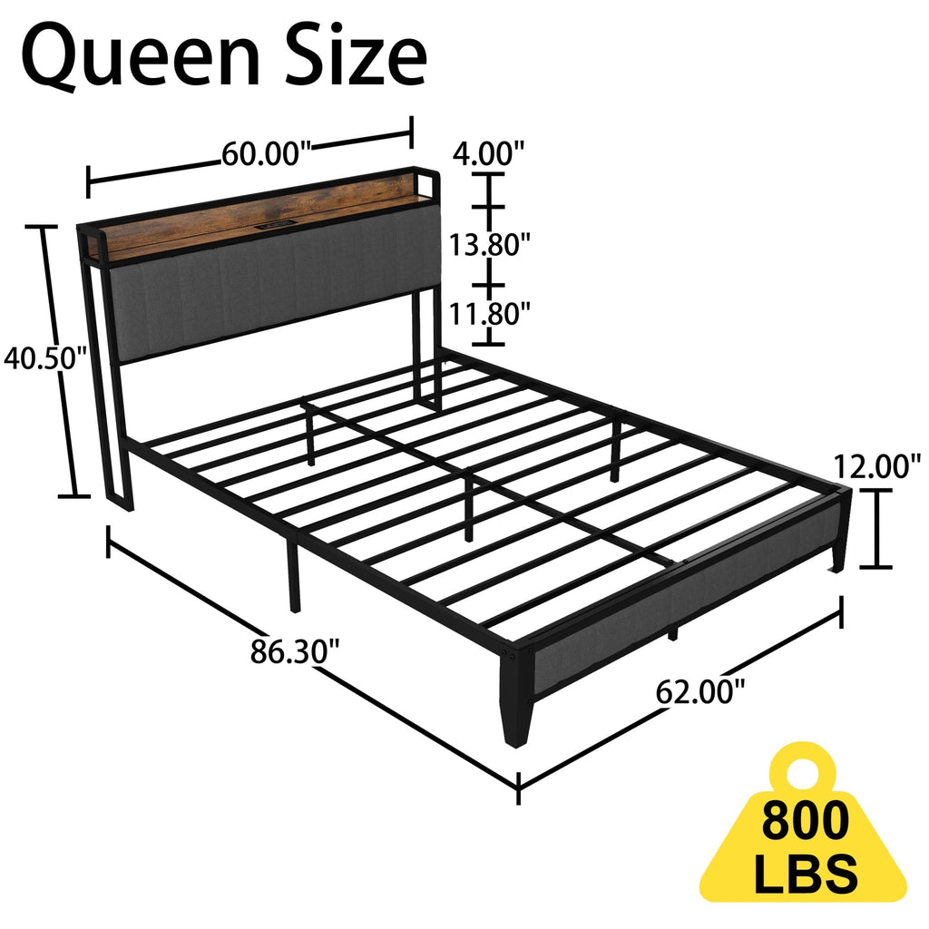 Queen linen upholstered bed frame by Anthony & Home, showcasing a stylish, limited edition design with plush fabric and a sturdy wooden frame.