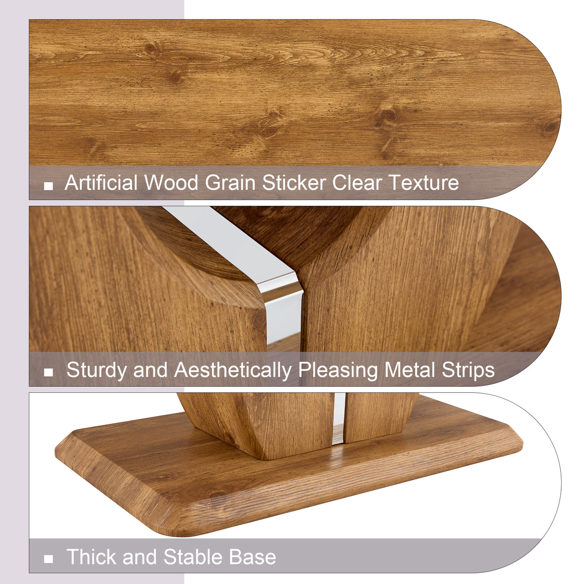 Rectangular wood finish MDF coffee table from Anthony & Home, sleek and modern with a limited edition design.
