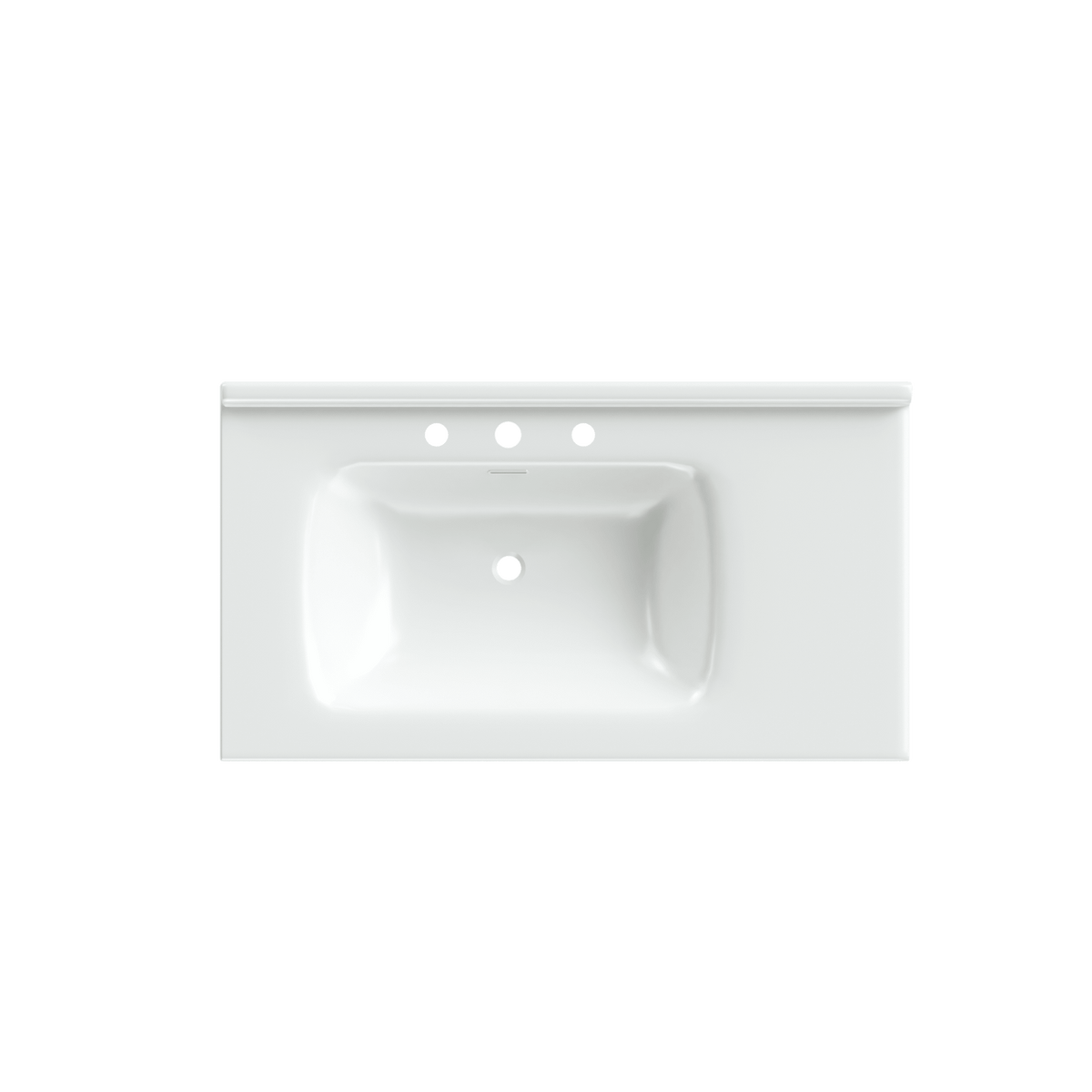 Rectangular porcelain bathroom sink from Anthony & Home's Signature Collection, modern countertop design, 36W x 20D size.