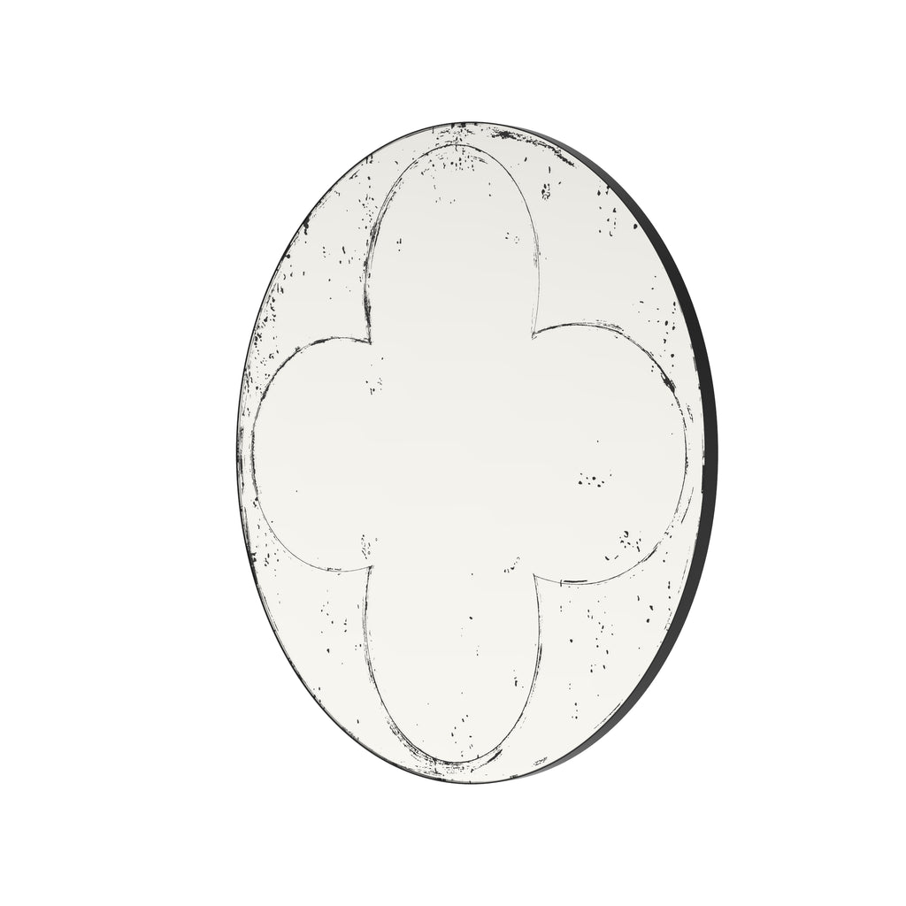 Round wall mirror with brushed brass finish by Anthony & Home, showcasing a sleek, modern design for stylish wall decor.