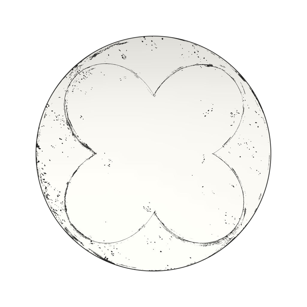 Brushed brass round wall mirror from Anthony & Home, featuring a sleek modern design and a smooth circular frame.