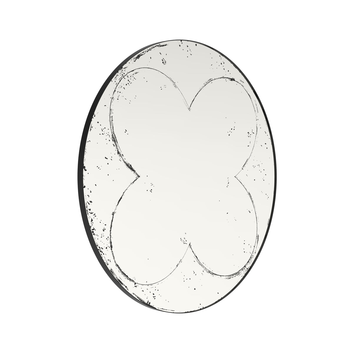 Brushed brass round wall mirror by Anthony & Home, modern decor piece with sleek frame, ideal for living room or hallway.