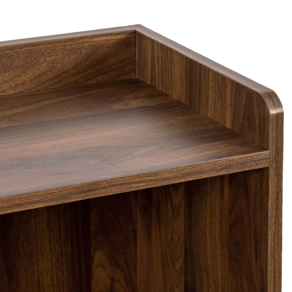Anthony & Home sideboard with striped glass sliding doors, showcasing a modern storage cabinet with sleek design.