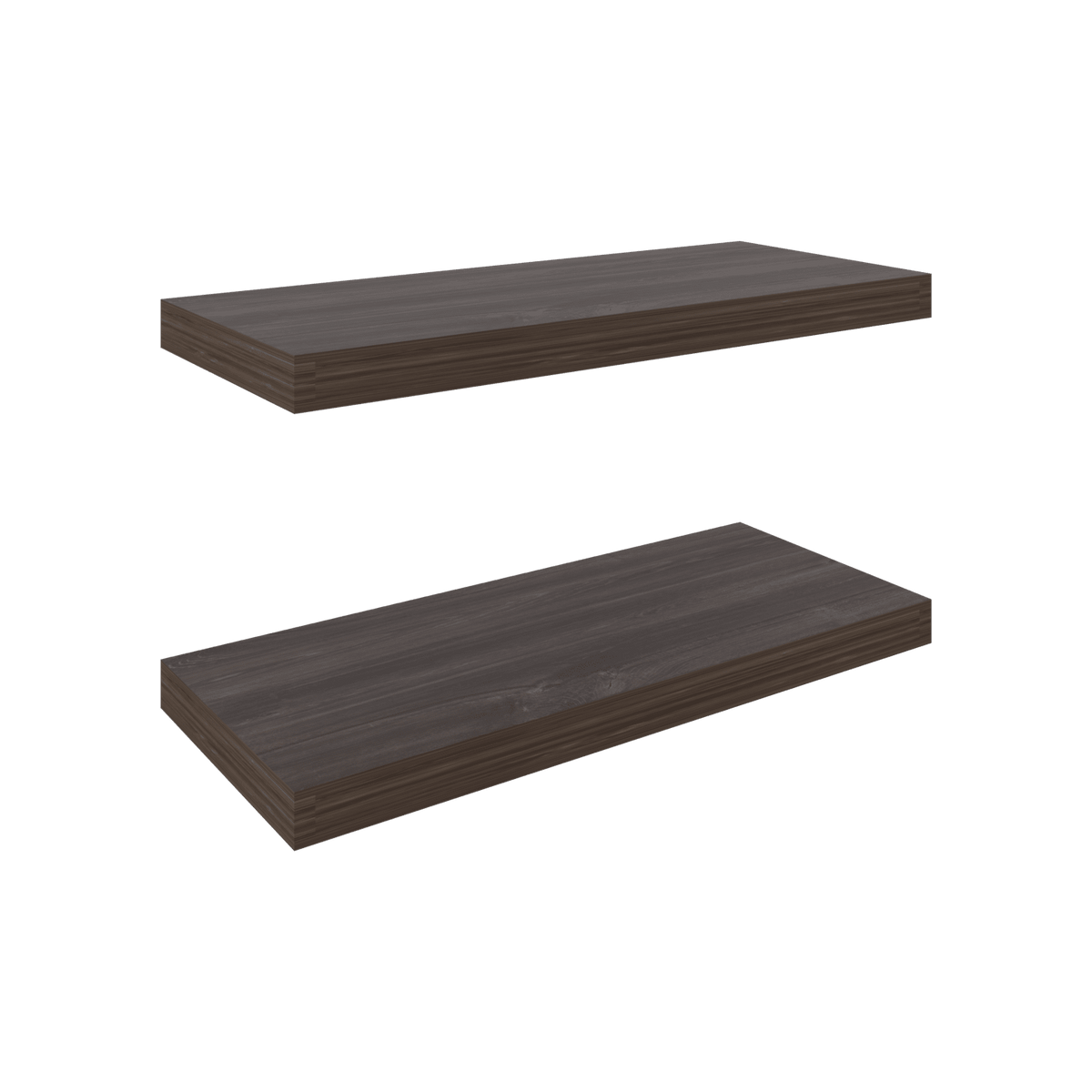 Sienna Floating Shelves from Anthony & Home Signature Collection mounted on wall, showcasing modern wood storage and display space.