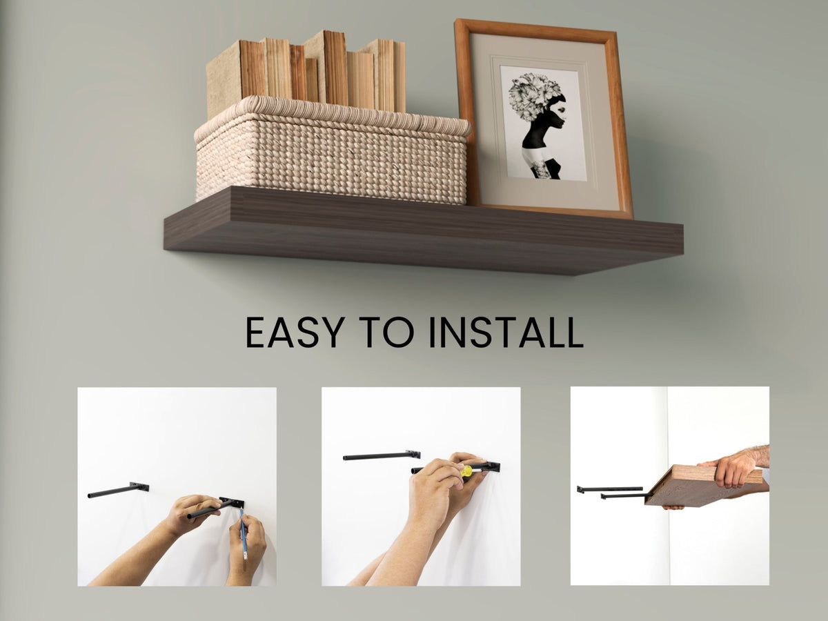 Sienna Floating Shelves from Anthony & Home Signature Collection, showcasing modern wooden wall-mounted storage units.