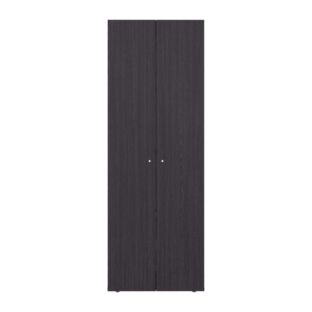 Anthony & Home Signature Collection black engineered wood two-door closet with sleek design and sturdy construction.