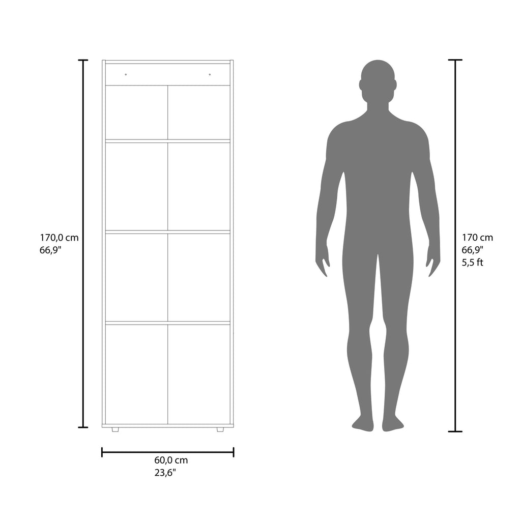 Anthony & Home Signature Collection black engineered wood two-door closet with sleek doors and modern design.