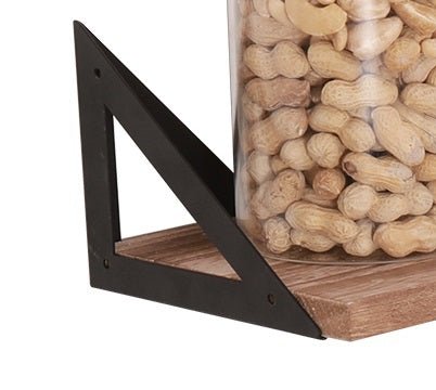 Set of three Anthony & Home natural wood floating shelves for wall display and organization, showcasing modern wall decor.
