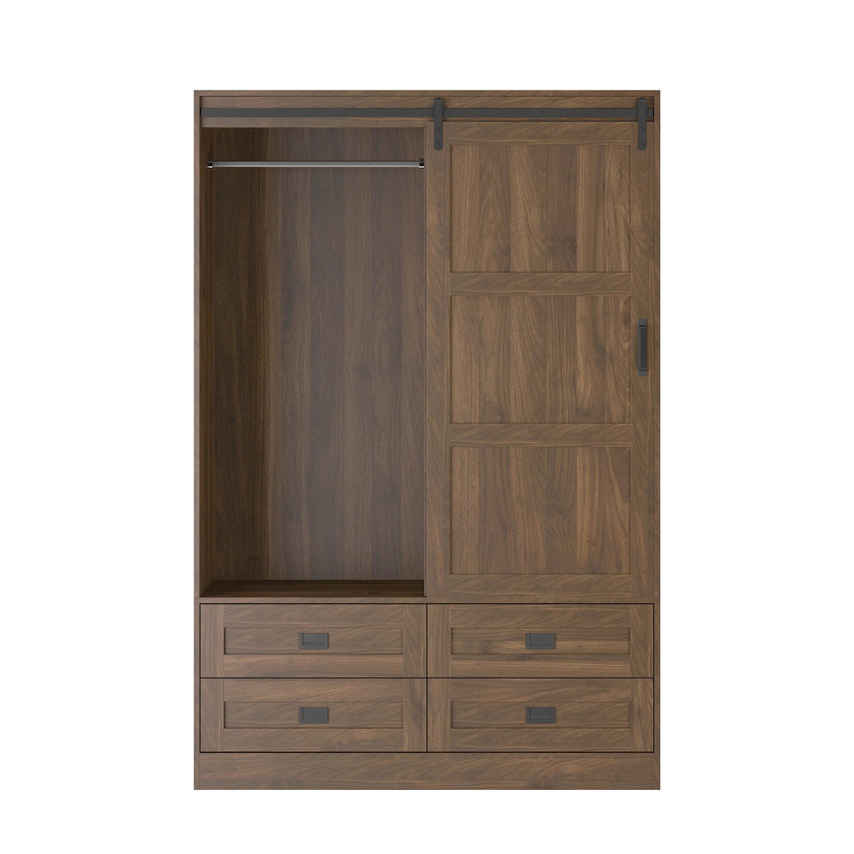 Anthony & Home Signature Collection tall bedroom armoire with double doors and storage compartments in a classic wood finish.