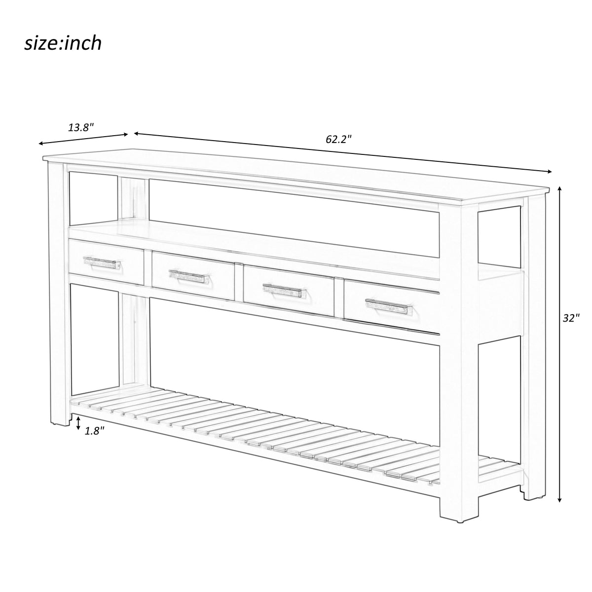 White painted Anthony & Home Signature Console Table with sleek, modern design and smooth finish, ideal for entryways or living rooms.