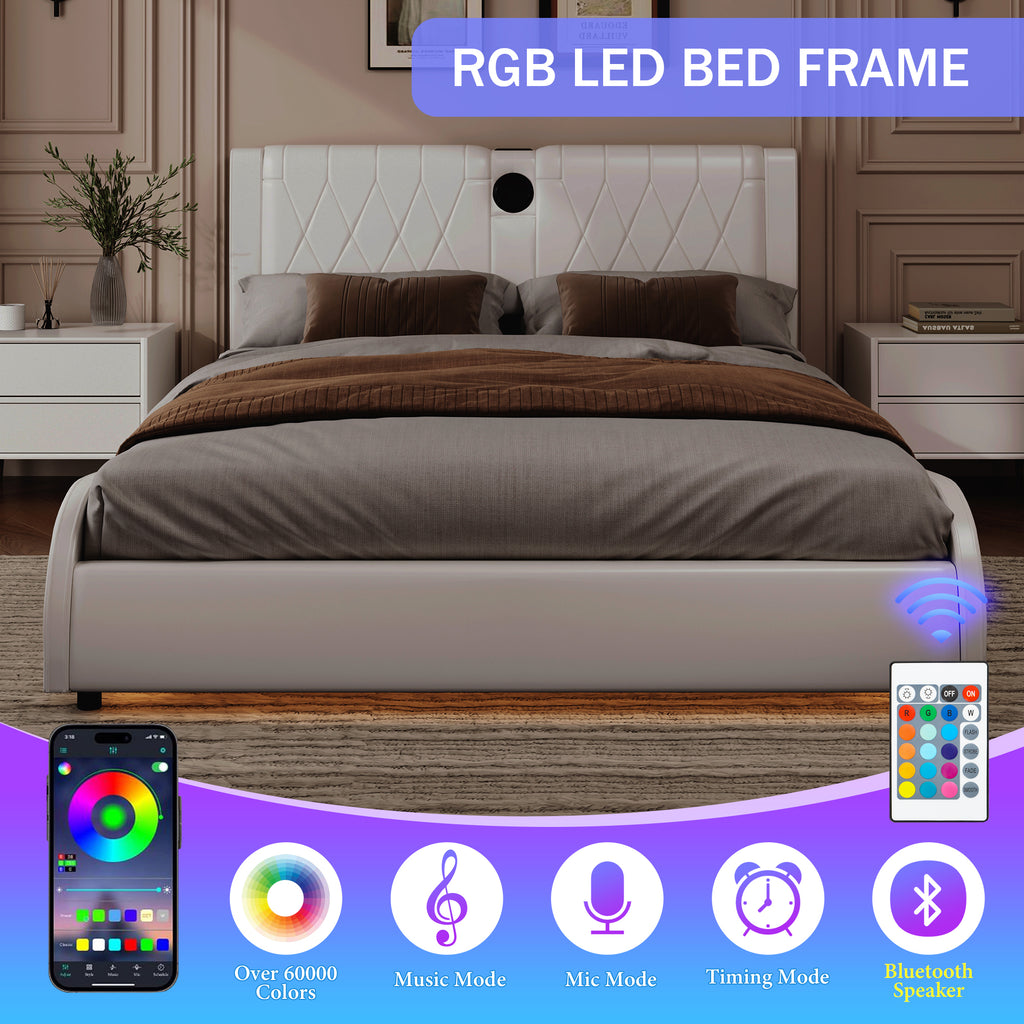 Queen size Signature Edition faux leather platform bed by Anthony & Home with sleek design and sturdy construction.