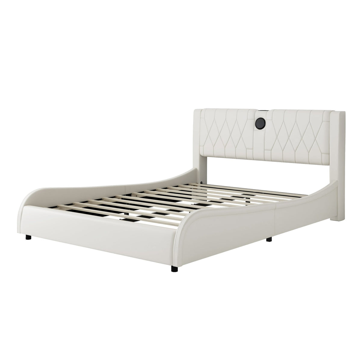 Queen size Signature Edition faux leather platform bed by Anthony & Home with sleek, modern design and sturdy construction.