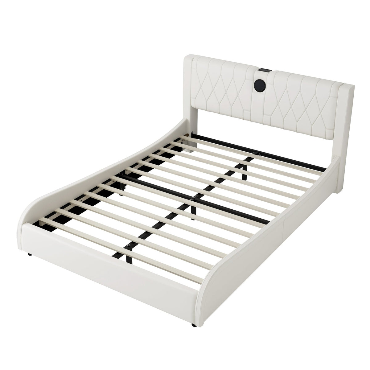Queen size Signature Edition faux leather platform bed by Anthony & Home with a sleek, modern design and sturdy frame.