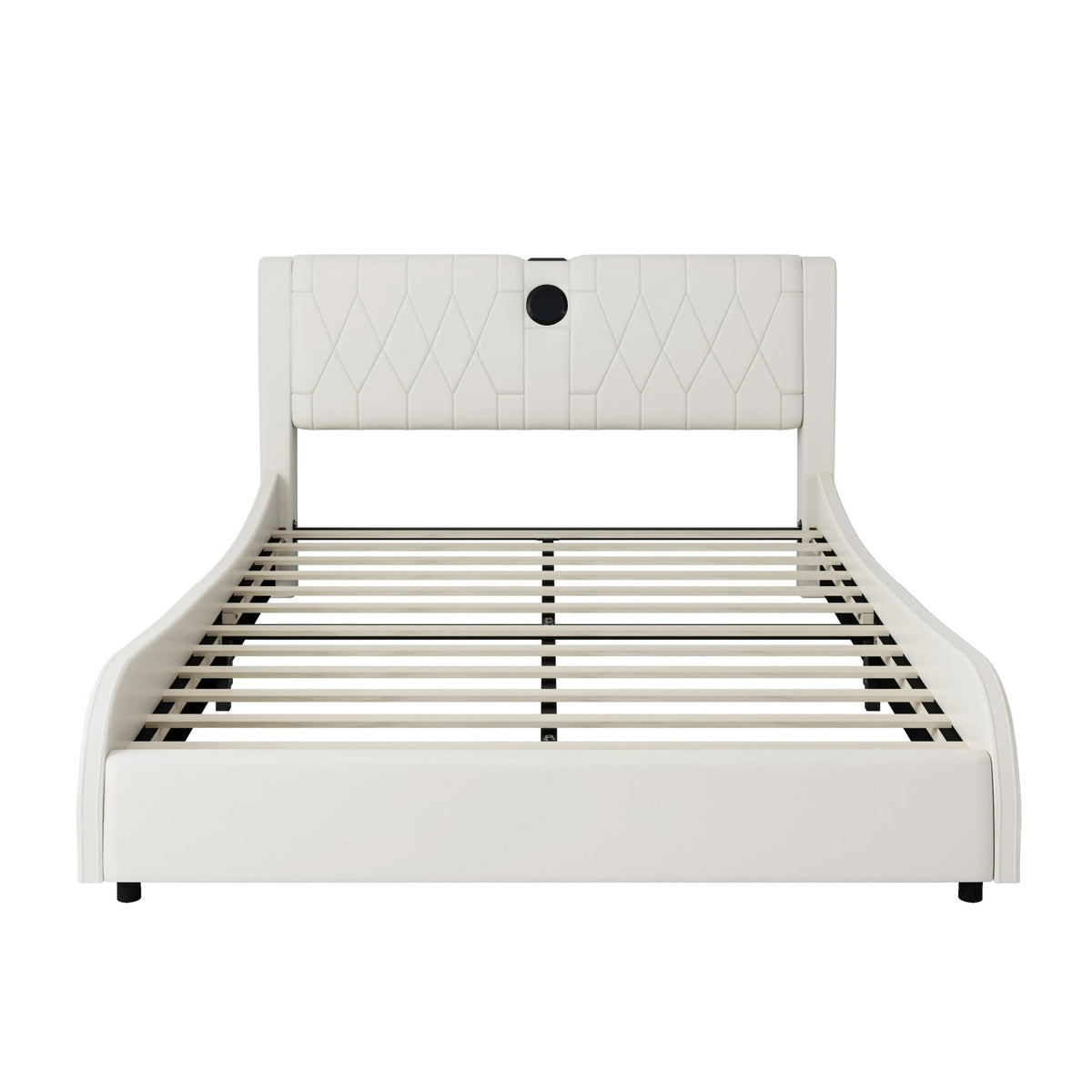 Queen size Signature Edition faux leather platform bed by Anthony & Home with modern design and sturdy construction.