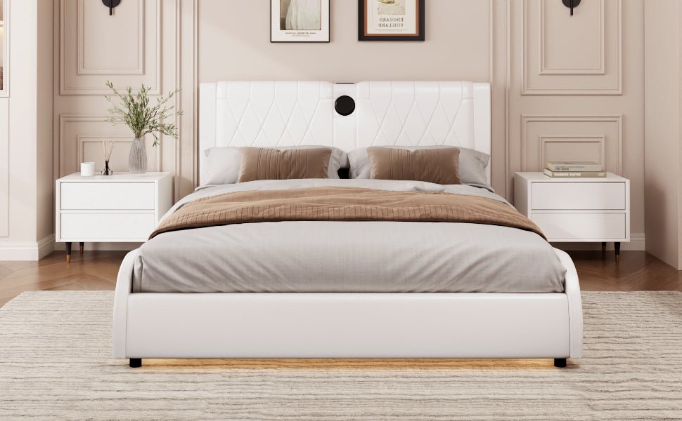 Queen size Signature Edition faux leather platform bed by Anthony & Home with sleek, modern design and sturdy construction.
