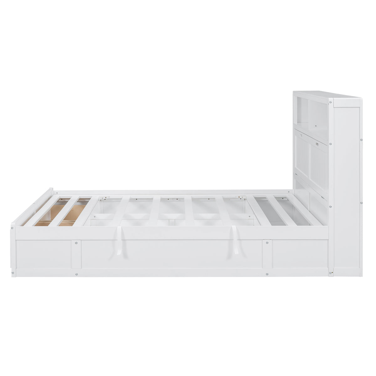 Anthony & Home Signature Edition solid wood queen platform bed with LED headboard, storage drawers, and USB charging ports.