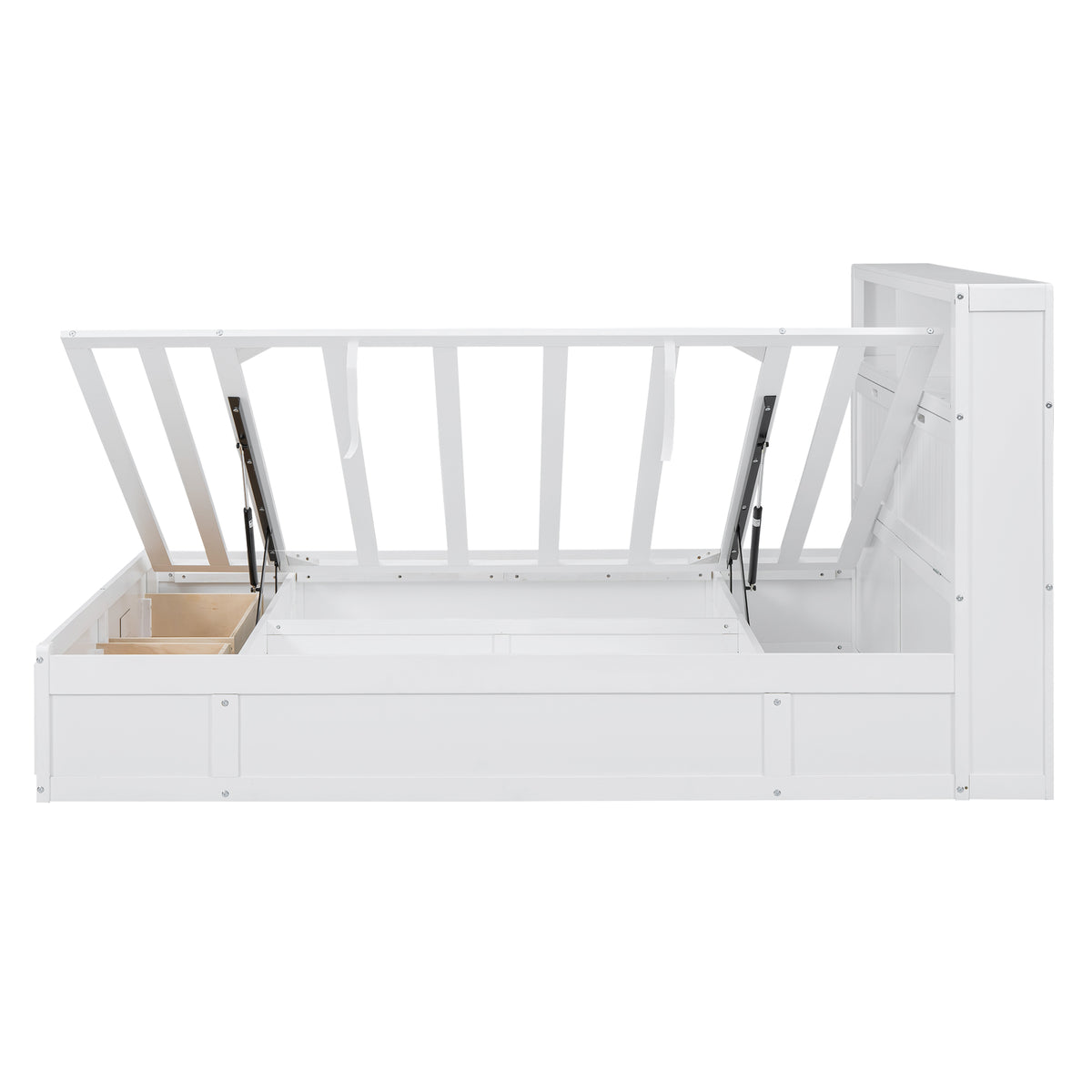 Anthony & Home Signature Edition solid wood queen platform bed with LED headboard, storage drawers, and USB charging ports.
