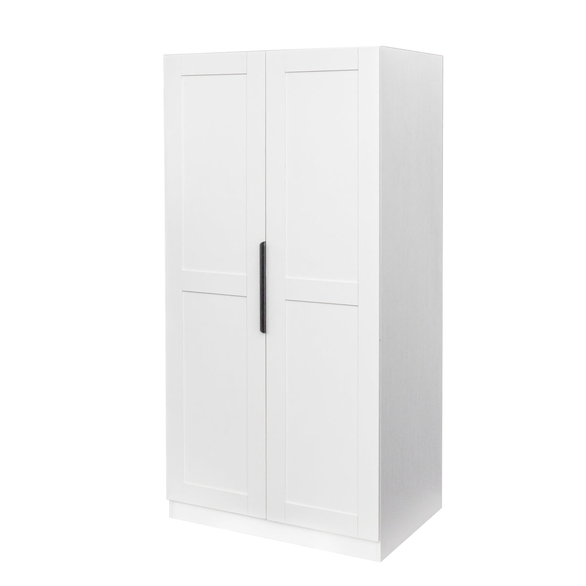 White Signature Edition Kitchen Pantry Cabinet by Anthony & Home with melamine finish and adjustable shelves.