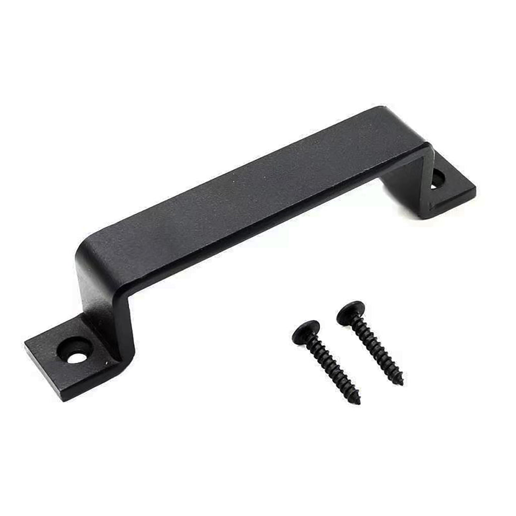 Anthony & Home Signature J-Shape barn door hangers with floor guide and wall-mount rollers for 24-36 inch sliding barn doors.