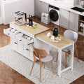 Anthony & Home Signature Maple Wood Kitchen Island with extendable table, showing the spacious and versatile design in a modern kitchen setting.