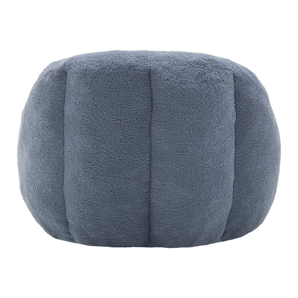 Light blue Anthony & Home Signature Memory Foam Bean Bag Chair with tufted design and plush appearance.