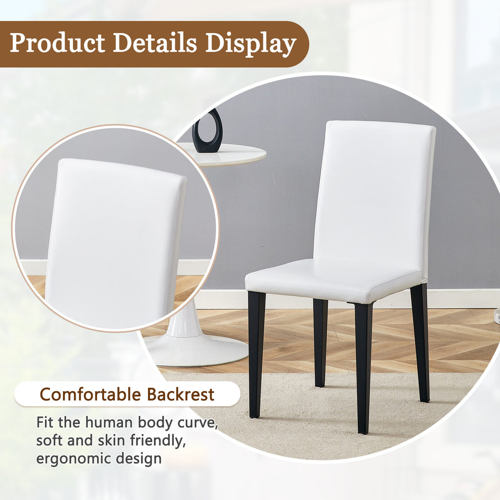 Anthony & Home tempered glass dining table with matching chairs set, modern furniture for dining room decor.