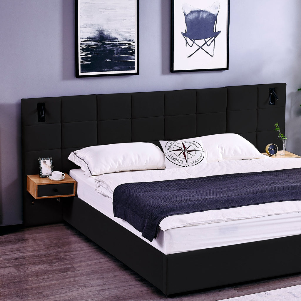 Anthony & Home Signature Velvet King Platform Bed with Storage, featuring plush velvet upholstery and built-in drawers for bedroom storage.